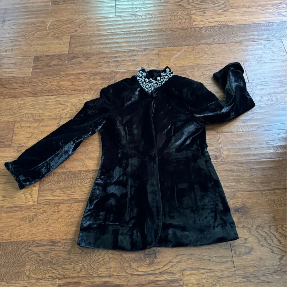 Soft Surroundings Elegant Black Velvet‎ Blazer